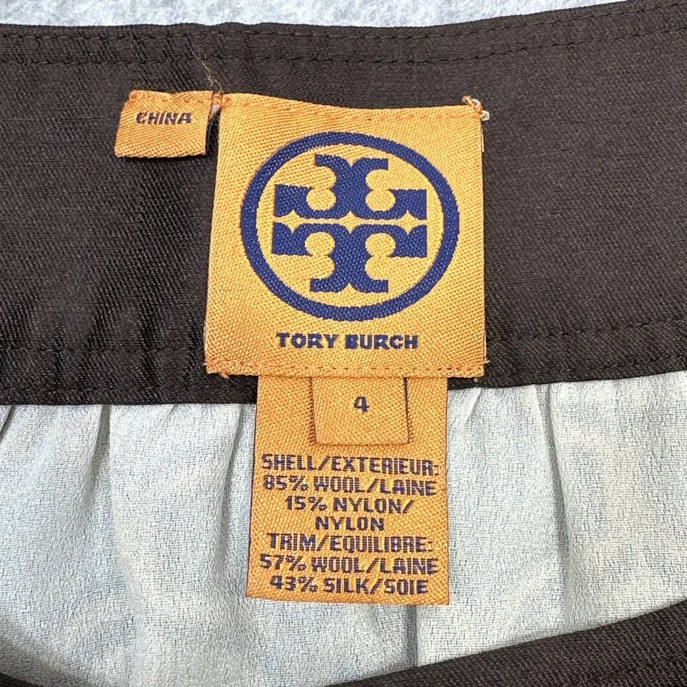 Tory Burch Top 4 Purple Brown Wool Silk Moroccan Luxury Blouse Elevated Casual